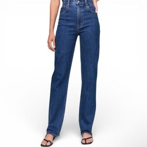 ABERCROMBIE & FITCH 90s Straight Ultra High Rise Jeans Minimalist Capsule Sz 25